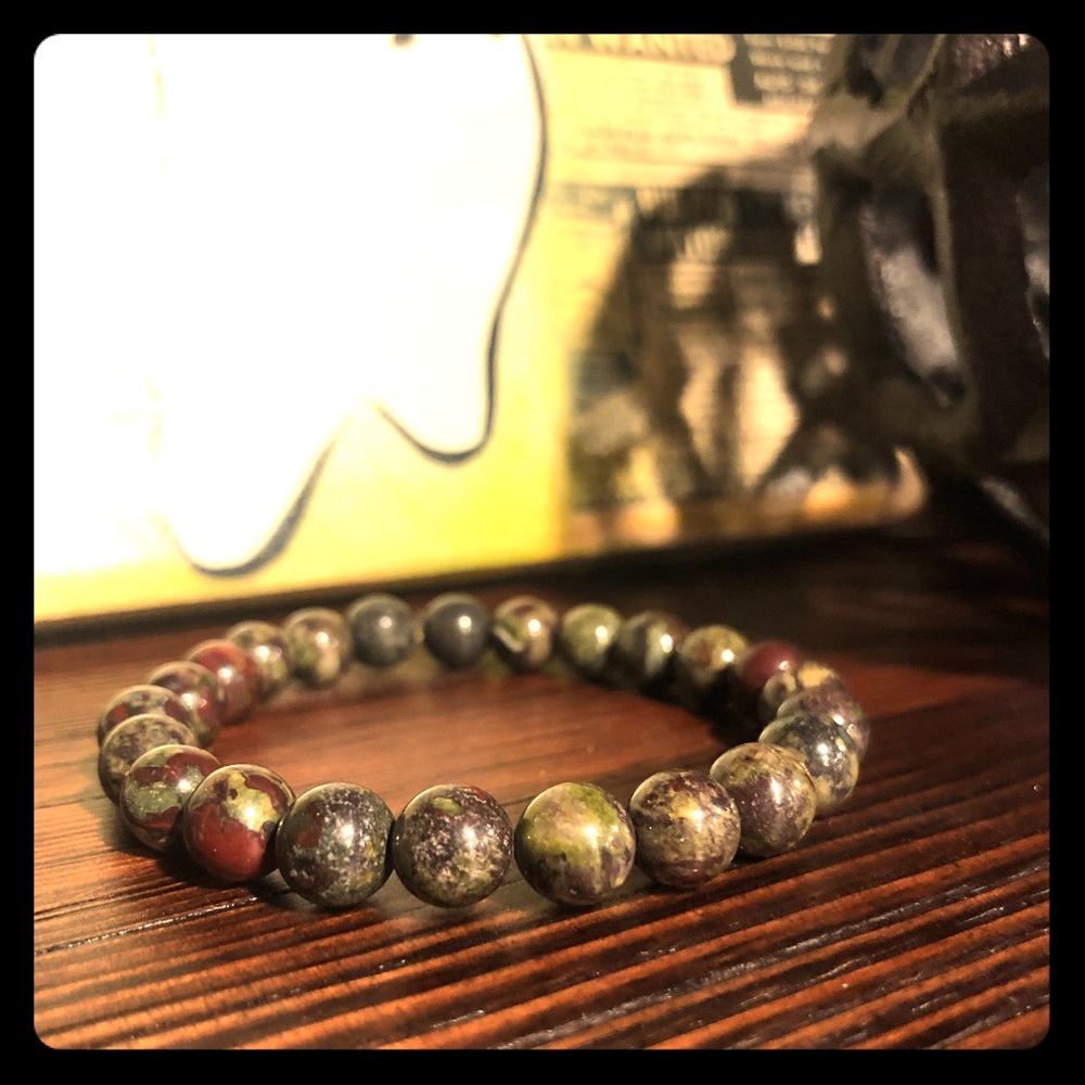 African Bloodstone stackable bracelet